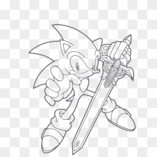 Sonic With Sword Coloring Pages Clipart