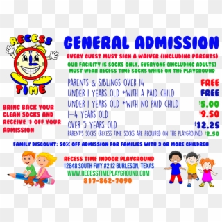 General Admission - Cartoon Clipart