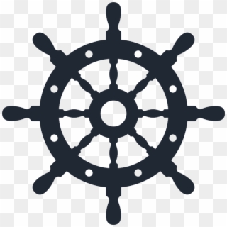 Large Logo Icon - Clip Art Ship Wheel - Png Download