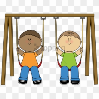Kids On Swings Clipart - Png Download