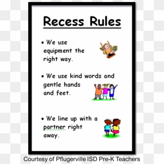 Recess Rules Created By Pflugerville Isd Teachers - Rules For Playground Slides Clipart