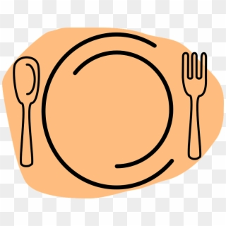 Restaurante, Los Alimentos, Placa, Cena, Cubertería - Spoon And Fork Clipart