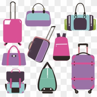 Baggage Travel Suitcase - Багаж Вектор Clipart