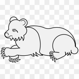 Bear Couchant - Cartoon Clipart