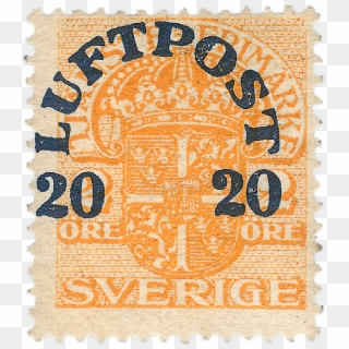 20ö On 2ö Orange Air Post Stamp, - Stamp De Sverige Clipart