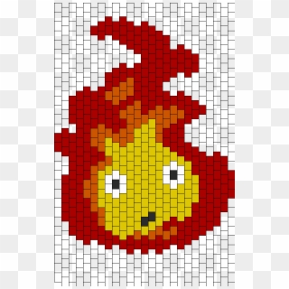 Surprised Calcifur From Howls Moving Castle Bead Pattern - Main Market Square Clipart