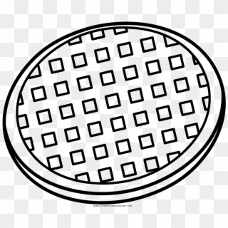 Waffle Coloring Page - Circle Clipart