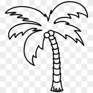 Palm Tree Line Art Clipart