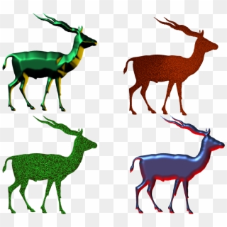 Antelope 3d Picture,antelope Png,impala Png - African Animal Silhouettes Gazelle Clipart