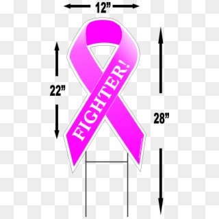 Breast Cancer Fighter Large 22"x 12" Outdoor Ribbon Clipart