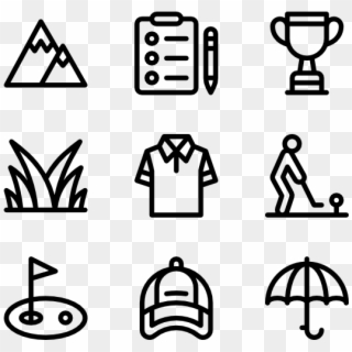 Golf - Golf Icons Clipart