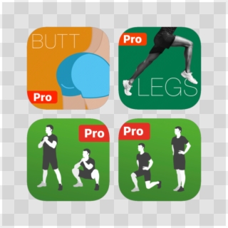 Butt And Legs Trainings - Illustration Clipart
