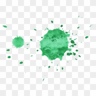 16 Green Watercolor Splatter - Circle Clipart