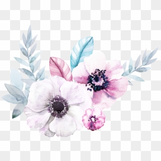 Hand Painted Flowers Cartoon Watercolor Beautiful Transparent - Watercolor Painting Clipart
