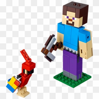 Minecraft™ Steve Bigfig With Parrot - Lego Minecraft 2019 Clipart