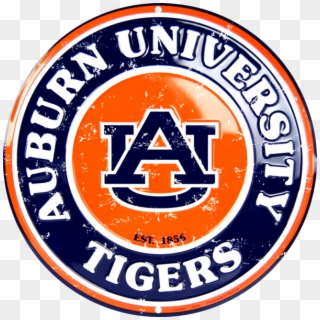 Auburn Tigers Circle Sign - Auburn Sign Clipart