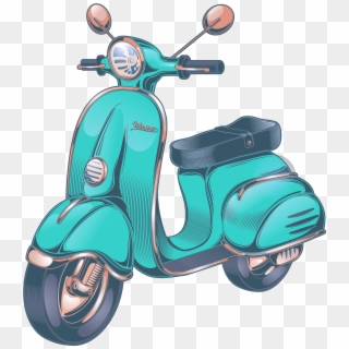Download - Moped Drawing Clipart