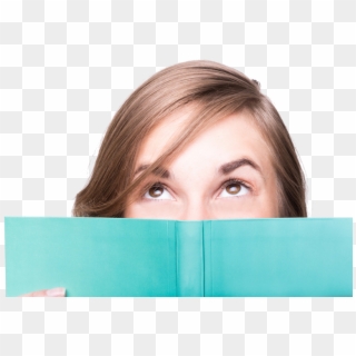 Girl Behind Book - Definicion De Reporte De Lectura Clipart