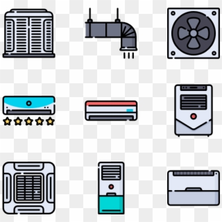 Air Conditioner - Cassette Aircon Icon Png Clipart
