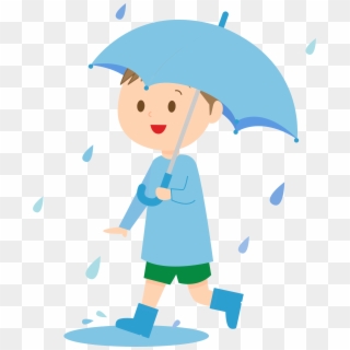 Graphic Library Download With Umbrella Big Image Png - Clipart Boy With Umbrella Transparent Png