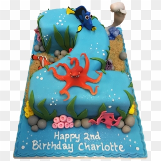 Finding Dory Birthday Cake Qwdq Finding Dory Number - Finding Dory Number Cake Clipart