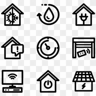 Linear Smart Home - Communicative Media Icons Png Clipart