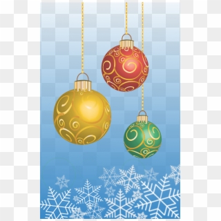 Christmas Balls Card Vector - Islamic New Year 2017 Greetings Clipart