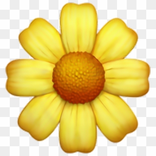 Yellow Sticker - Yellow Flower Emoji Png Clipart