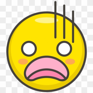 Anguished Face Emoji - Vector Graphics Clipart