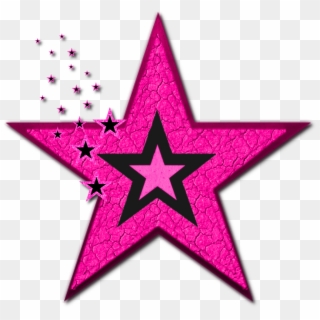 Pink Stars Clipart And Black Textured Star Clipart - 2009 Nba All Star Logo - Png Download