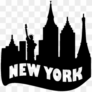 Sticker New York Skyline Texte Ambiance Sticker Kc2304 - Ny Giants Nikes Clipart