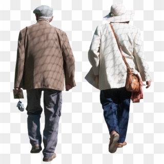 Old, Pensioners, Isolated, Man, Woman, Walking, Senior - Old Man Woman Png Clipart
