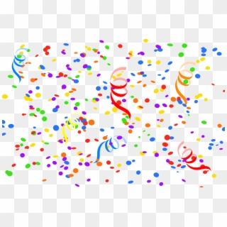 Confetti - Calligraphy Colorful Happy Birthday Clipart