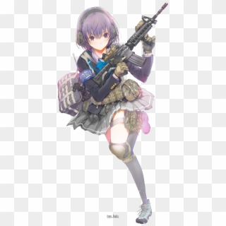 07 Mb, 795x1560, Anime Girl With A Gun Render By Wenneskies-d7tl9f9 - Miyo Asato Little Armory Clipart