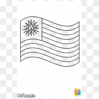 Discover The Flag Of Uruguay With This Coloring Page - Dibujo De La Bandera De Uruguay Clipart
