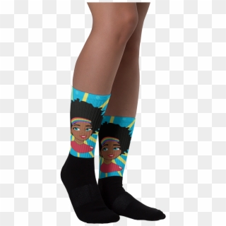 Chocolate Ancestor, Llc- Pop Starburst Diva Black Foot - Police Pig Socks Clipart
