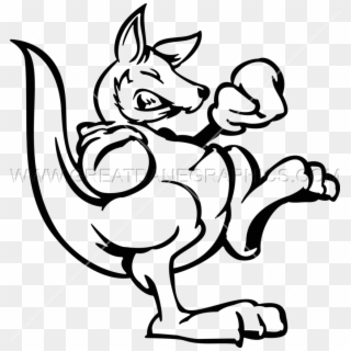 Boxing Vector Fight - Boxer Kangaroo Drawing Clipart
