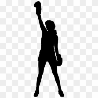 Boxing Women Empowerment - Silhouette Clipart