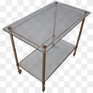 Brass And Glass Bar Cart - Coffee Table Clipart