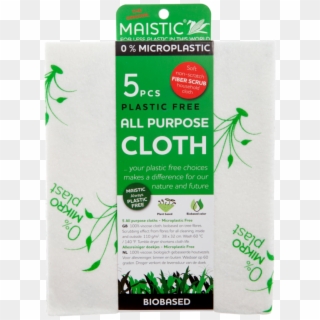 A Pack Of White Cloths With Green Plant Print Packaged - Floorcloth Clipart