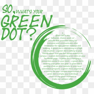 A Green Dot Is Any Behavior, Choice, Word, Or Attitude - Bystander Green Dot Quotes Clipart