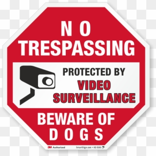 Beware Of Dogs No Trespassing Sign - Sign Clipart