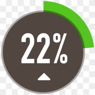 22 Percent Icon - Circle Clipart