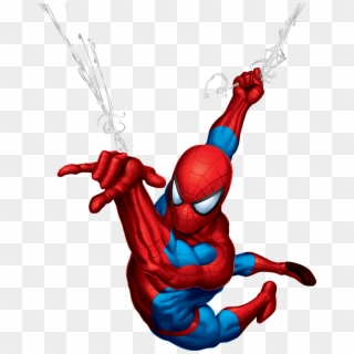 Crea Tu Poster Spider Man - Spiderman Swinging On Web Clipart