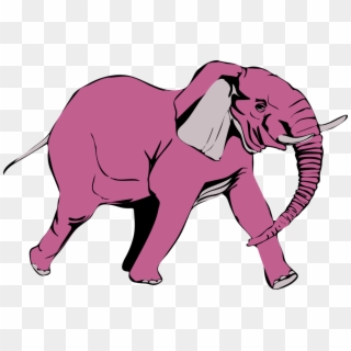 African Bush Elephant Seeing Pink Elephants Indian - Pink Elephant Png Clipart