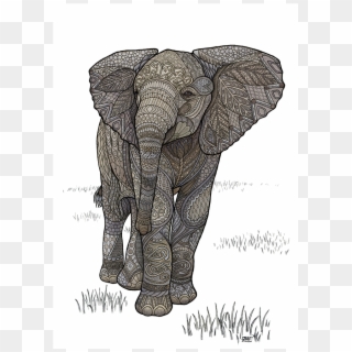 Drawing Elephants Pen - Indian Elephant Clipart