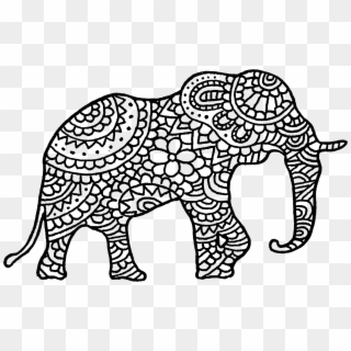 Clipart Elephant Bohemian - Indian Elephant - Png Download