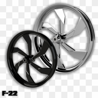 F22 Custom Motorcycle Wheels , Png Download - Alloy Wheel Clipart