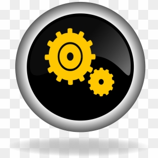 Gears Button Icon Back Web Png Image - Square Energy Icon Clipart