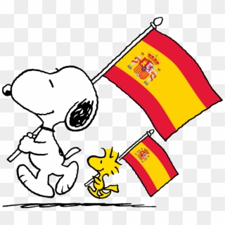 Snoopy Flags Imagenes Para Perfil, Dibujos Animados, - Snoopy Bandera España Clipart
